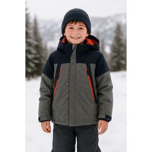 Avalanche Kids Jacket - Gray and Navy
